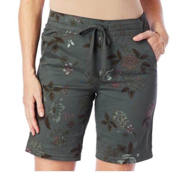DEMOCRACY Floral Patterned Elastic waist Drawstring Womens Shorts, Size 10 NWOT - Picture 1 of 12